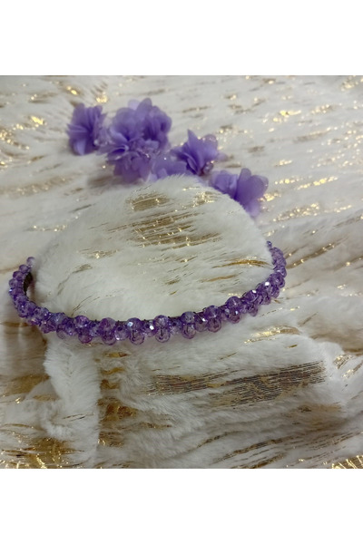 Lissa Aksesuar Lilla Long Laser and Fine Floral Bridal Crown