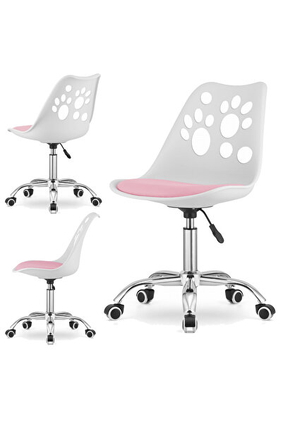 Other Scaun rotativ RENO - alb și roz