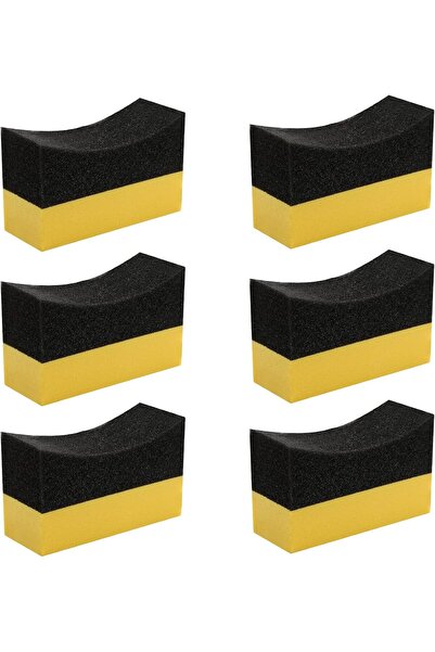 Generic 6 قطع من إسفنجات تلميع الإطارات، وسادات تلميع الإطارات، إسفنجة تلميع ...