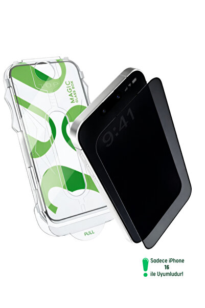 Evax Eph-61 iPhone 16 Compatible 5D Full Glass Screen Protector with Ghost Fe...