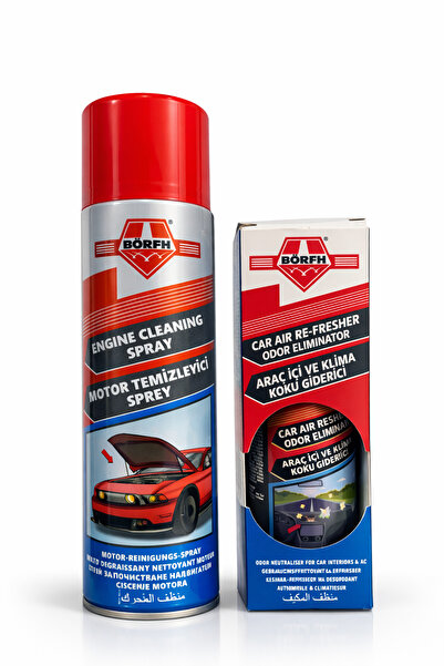 Börfh Motor temizleme spreyi 500 ML Ve Oto Klima Kokusu 200 ML