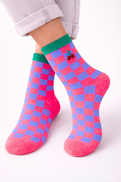 Katia&Bony Women's Cherry Embroidered Socks