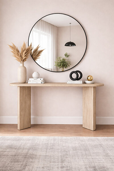 N.zone Modern console table with a luxurious curved design – elegant European...