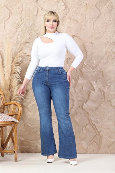 EYLÜLXXL Spanish Legs Large Size Jeans Pants