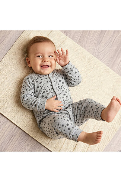 Sevilla رومبير أطفال مزين بنجوم - 100% قطن، ناعم ومريح، مناسب للأعمار من 6 إل...