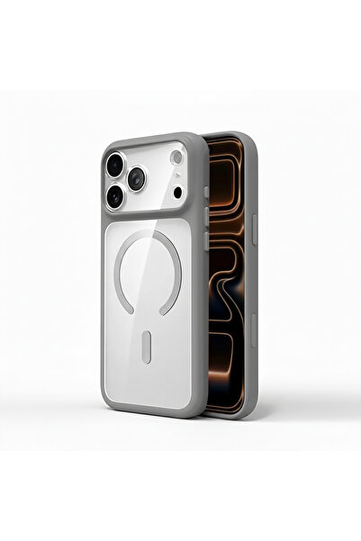 O Ozone Magnetic Cover For iPhone 17 Pro Case, Compatible with MagSafe - Grey