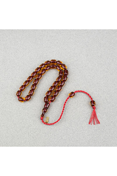 LapisDo سبحة من حجر العنبر الناري على شكل كبسولة، مقاس 7x9 مم، بنظام إماملي أ...