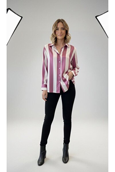 QBZ Oversized Shirt with Striped Details