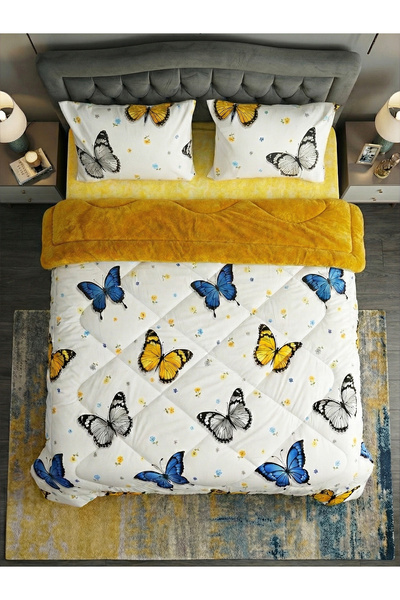 Çetinhome طقم لحاف ويلسوفت مزدوج منقوش (بدون ملاءات) رؤيا هاردال