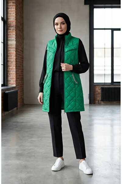 sefamerve Quilted Vest 4949-02 Green
