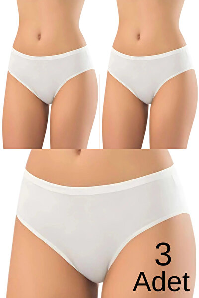 Mifella Set of 3 Bato Non-Marking Combed Cotton Underwear Women's 2851 White