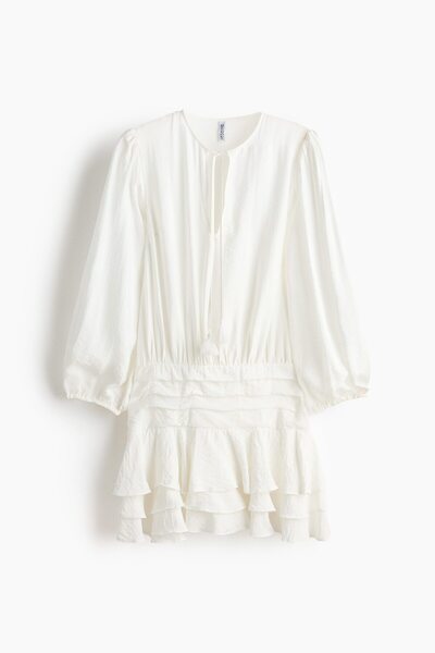 H&M Katlı Etekli Elbise