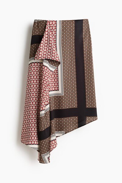 H&M Asimetrik Saten Etek