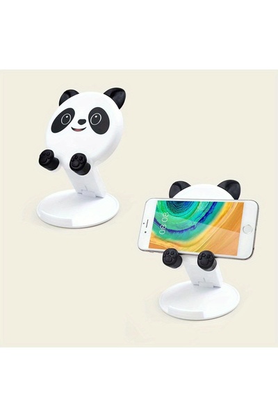 Arura Global Panda Figürlü Masaüstü Telefon Tablet Tutucu Standı– Kaymaz Taba...