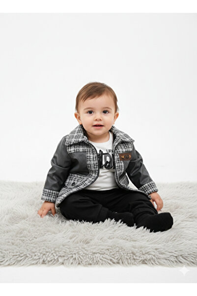 DENİZLİFE Baby Leather Detailed Men's Holiday Suit