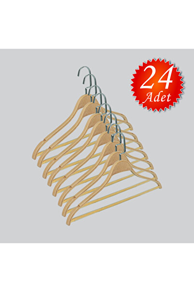 NYN Wooden 8061 Barli Nickel Silver Hook Clothes, Blouse and Trouser Hangers ...