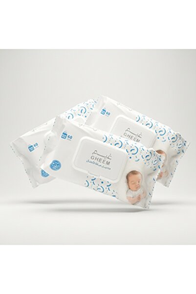 Gheem مناديل مبلل للأطفال بدون رائحة من غيم - 3*60 =180 منديل