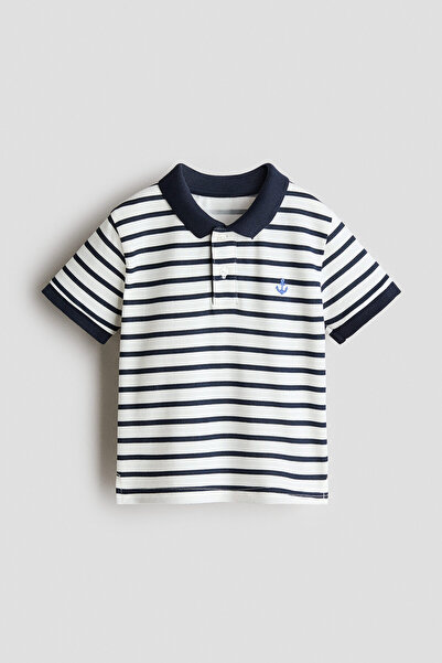 H&M İşleme Detaylı Polo Tişört