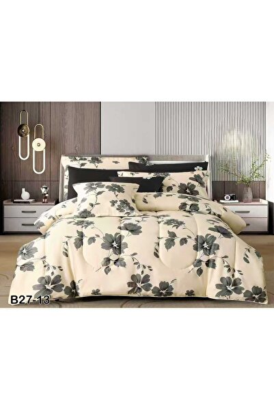 Red Rose طقم مفرش نفرين صيفي فاخر 8 قطع من خامة المايكروفايبر الملكي مقاس 260...