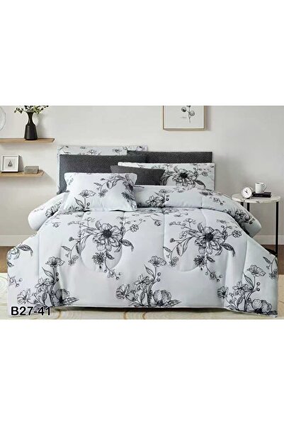 Red Rose Luxury summer double bed sheet set, 8 pieces, made of royal microfib...