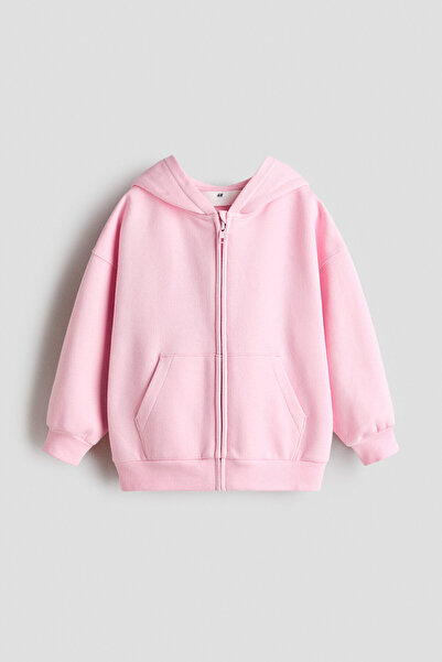 H&M Kapüşonlu Fermuarlı Oversize Üst