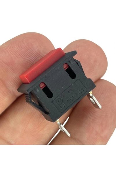 Swion IC-180K-1 Kırmızı Dikdörtgen Yaylı Plastik Buton 2P PBS-101