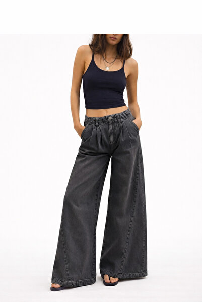 GAMZE ALPTEKİN Baggy Wide Leg Jeans for Women Vintage Low Waist Bell Bottom P...