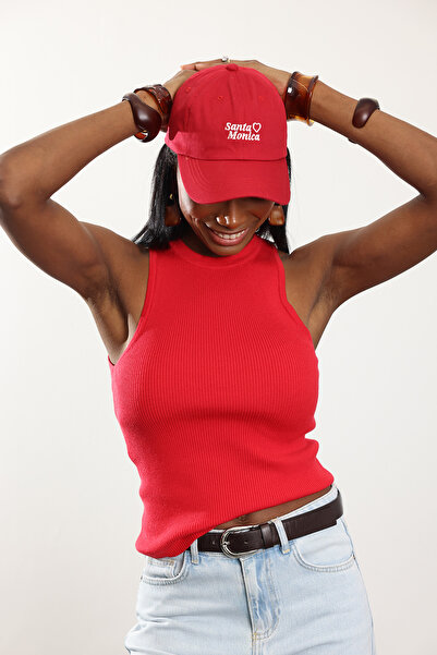 5in1Canpolat Red Crew Neck Ribbed Undershirt 0001