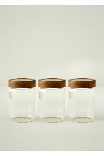 Bella Maison Austin Wooden Lid 3-Piece Jar Set Natural (850 Cc)