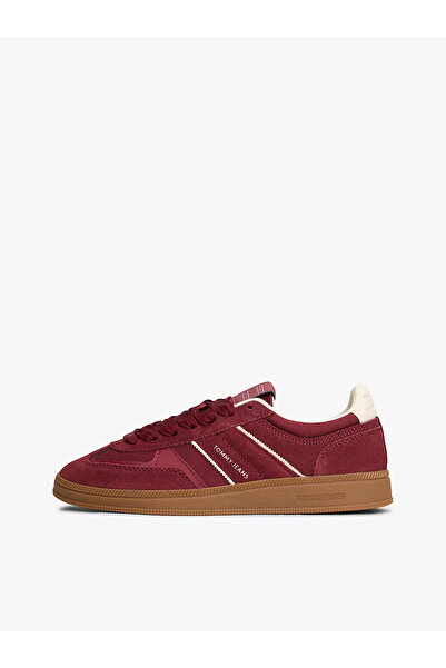 Tommy Hilfiger Women's Comfortable Sole Brand Logo Lace-Up Burgundy Sneaker E...