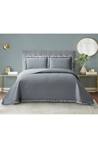 Valensi Home Roma Çift Kişilik Yatak Örtüsü - Antrasit