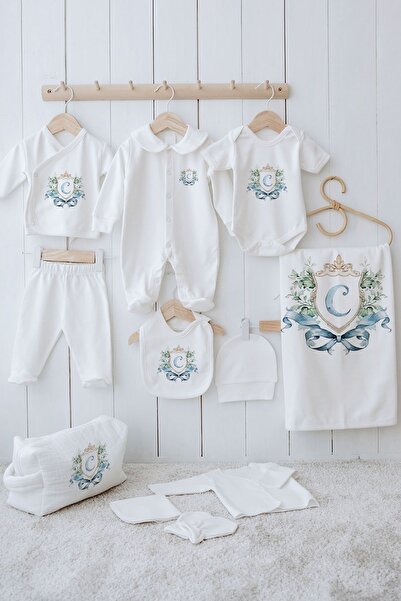 Tuğba Kuğu Organic 11-Piece Hospital Release - Blue Royal Series - Letter C