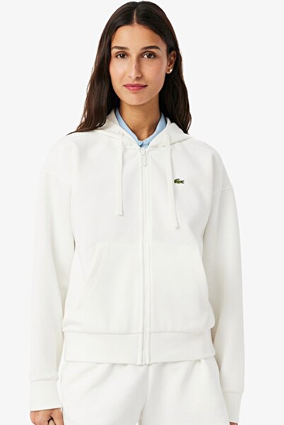 Lacoste Regular Fit Full Zip Hoodie Cotton Sweatshirt Women's Hooded Full Zip...