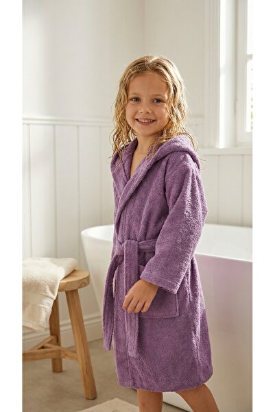 Minteks رداء حمام ناعم للأطفال مصنوع من القطن بنسبة 100% بغطاء رأس