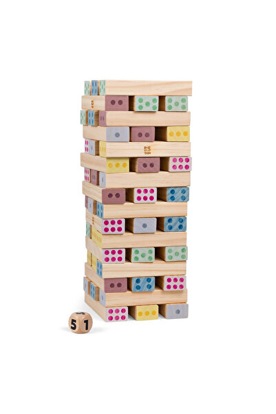 BS Toys Turn Jenga gigant cu numere, copii varsta 5+ ani