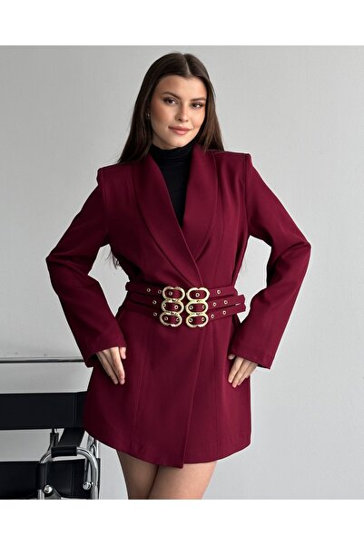 cottonage Women's Jacket Dress with Belt Detail