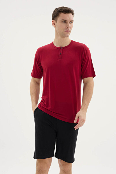 KLY New Season Men's Reçme Collar Shorts Set