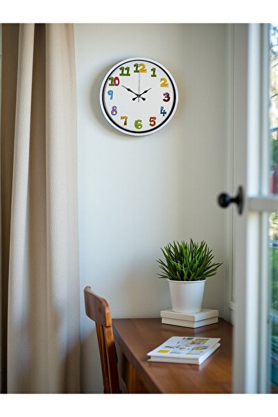 Lunaev ساعة حائط مزخرفة لغرفة الأطفال مقاس 36 سم