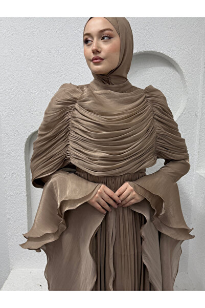 ENSA TESETTUR Ρέιβεν Οργανάιζ Ανοργανωμένο Βραδινό Φόρεμα Βιζόν