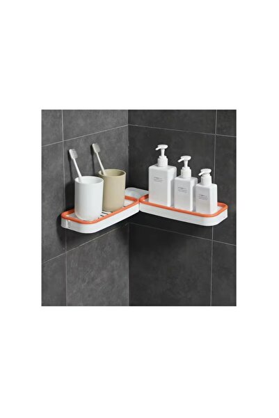 OEM Corner Shelf for Bathroom or Kitchen, Multifunctional, Self-Adhesive, Whi...