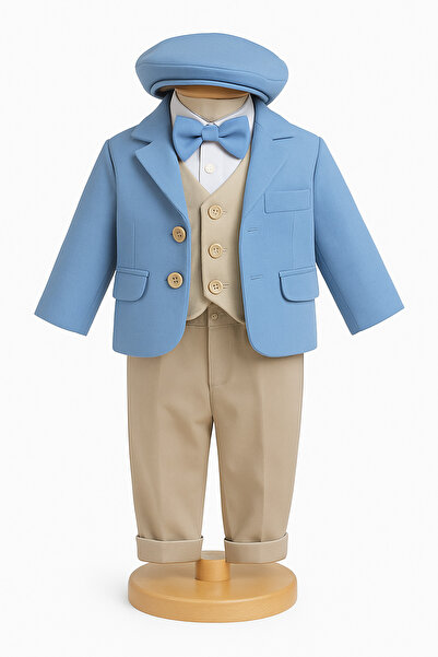 Inovius 5-piece blue baptism suit - DPH316 - Size: 3-6 months