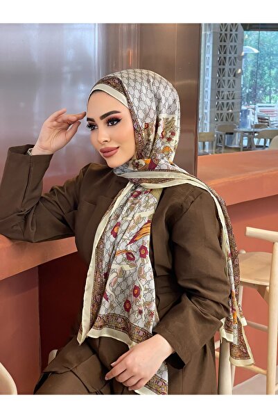 tomrisboutique Luxury Voile Silk Shawl Hijab Foulard Scarf Shawl Flower Bird ...