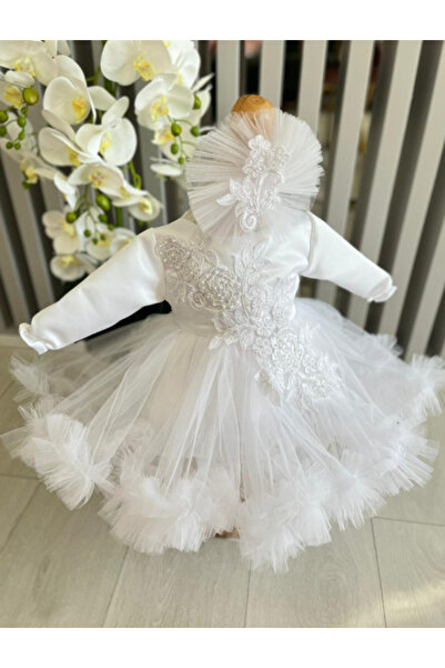 Inovius Rochita Botez Ann, Alb - DPH64 - Marime: 6-9 Luni Maneca Lunga