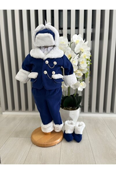 Inovius Costum botez tar, albastru - DPH388 - Marime: 3-6 luni