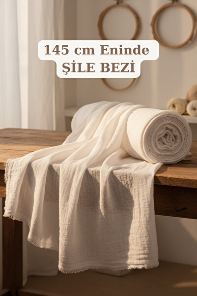 Morlay Țesătură din pânză șile albă, 100% bumbac, pânză șile din bumbac organ...