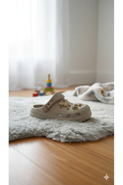 Sonix Şık Tokalı Topuk Destekli Rahat Masaj Taban Çocuk Bebek Sahil Günlük Te...