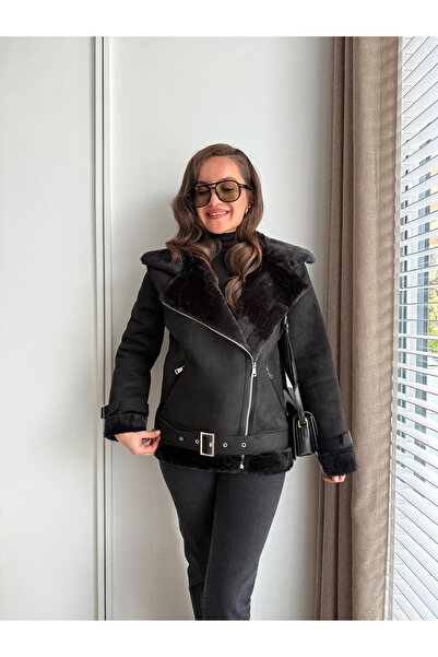 My Blog Black 1. Quality Sheepskin Biker Coat