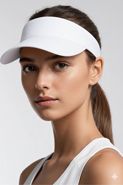 Belifanti Collection White Tennis Visor Hat Adjustable Lightweight Sports Sun...