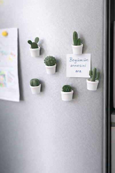 BitByteBrick Kaktüs Buzdolabı Magneti 6'lı Set