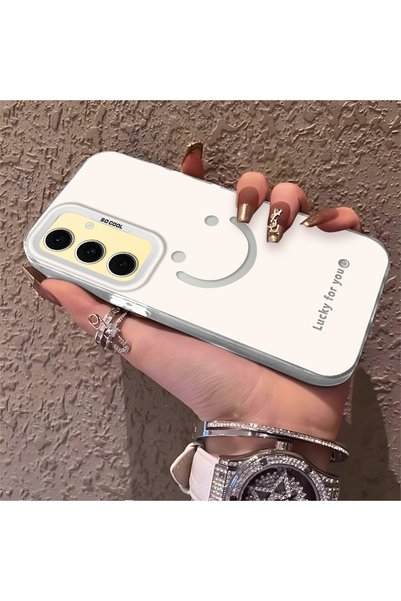 CHICASELUX Samsung Galaxy S24 Fe Compatible Plain Written Smiley Face Case, I...
